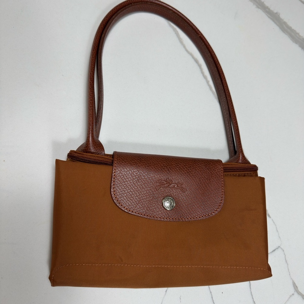 Longchamp Tan and Brown Shoulder Bag